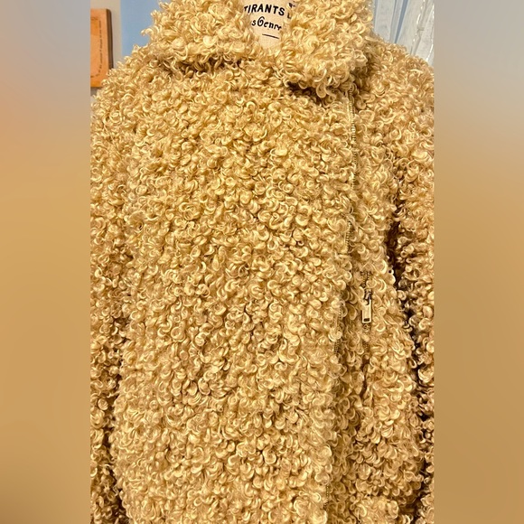 TEDDY FAUX AVIATOR JACKET size 8 oversized like new - Picture 7 of 11